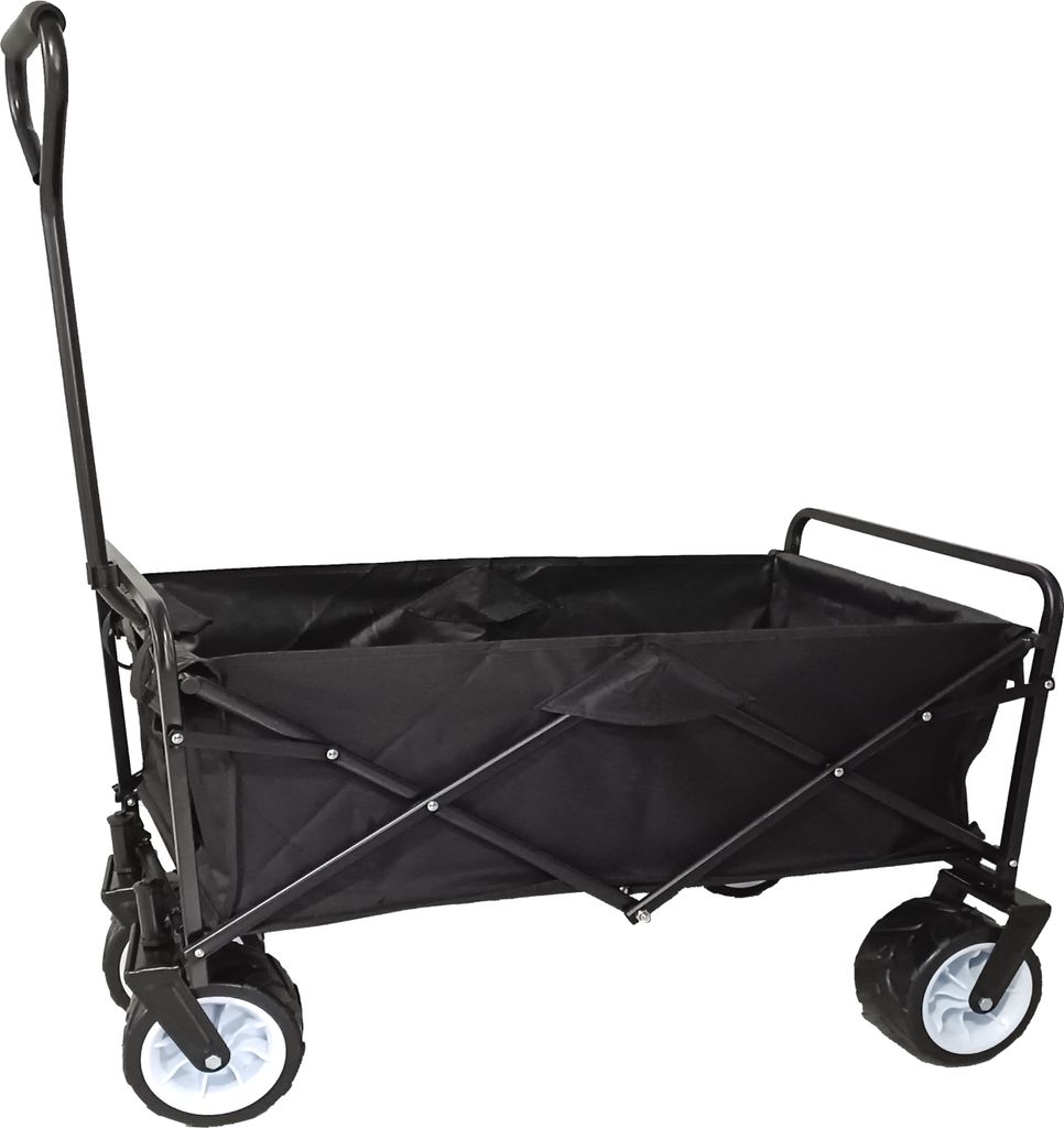 Bollerwagen – schwenkbare breite Räder – stabiles Gestell – Produktbild 
