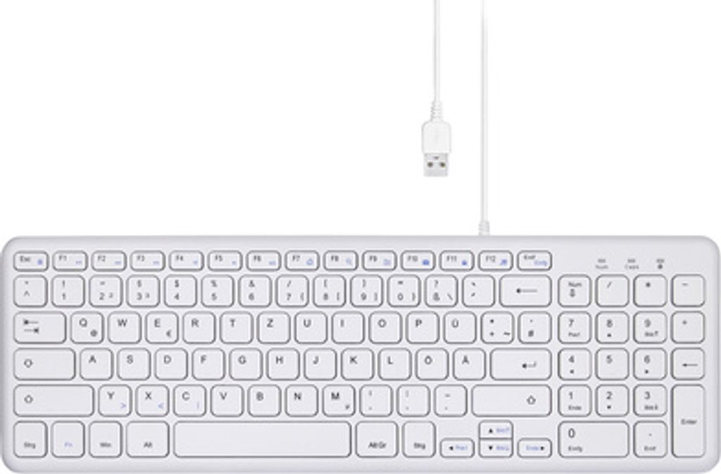 Perixx PERIBOARD-213 DE W USB Tastatur Deutsch, QWERTZ Weiß Produktbild 