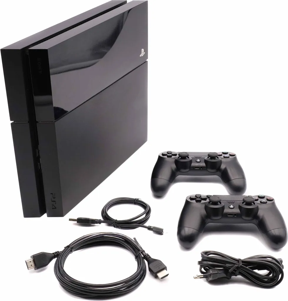 Sony PlayStation 4 mit einem Controller, 500GB, schwarz - Gebrauchsspuren