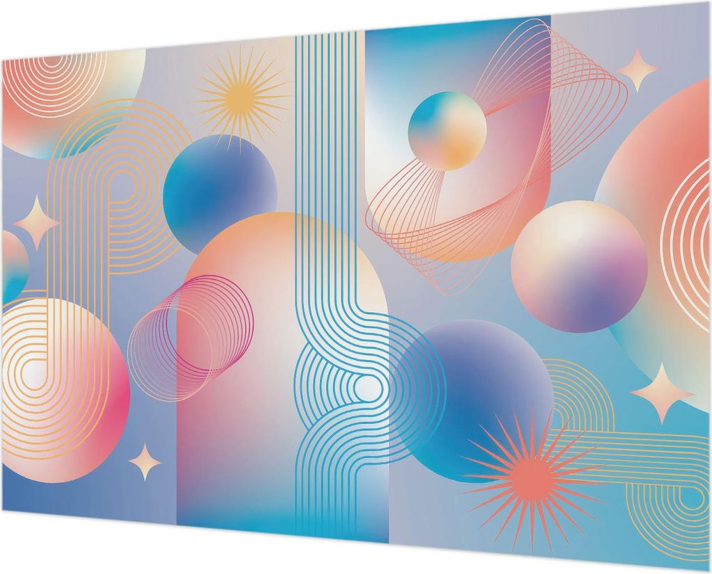 Wandtapete - Dekorative Tapete für Wohnzimmer - Tapetenfolie für Wanddekoration - 152x104 cm - Farbenfrohe Abstraktion