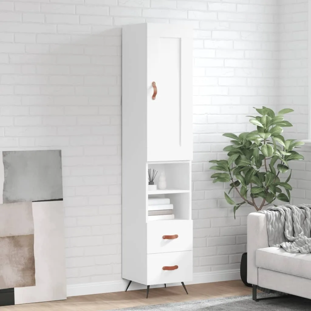 vidaXL Credenza Alta Bianca 34x34x180 cm - Arreda con Stile ed Efficienza