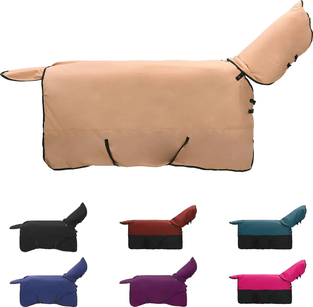 Coperta per Cavalli Moderna vidaXL 155 cm Poliestere Color Cappuccino