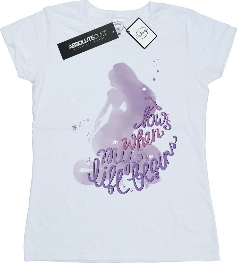 Disney - "Tangled Now's When My Life Begins" T-Shirt für Damen BI43821 (M) (Weiß)