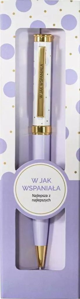 Geschenk-Kugelschreiber mit Widmung „W jak Wspaniała” (W wie „Wunderbar”)