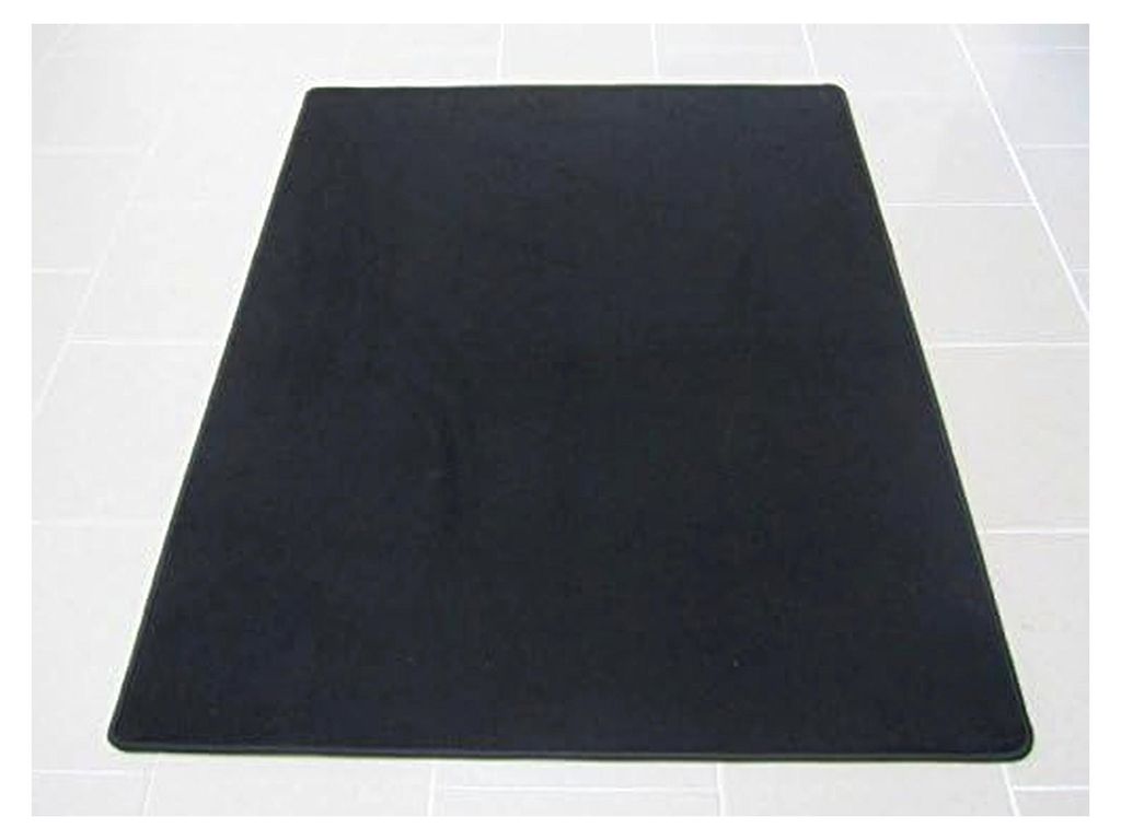 Bürostuhlunterlage, Bodenschutzmatte, Büromatte Velour schwarz, 100x120cm