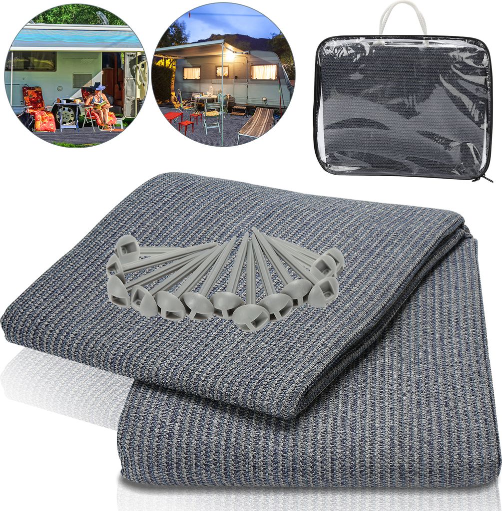 Clanmacy Vorzeltteppich,Zeltteppich,Rasenschutz,viele Größen,Grau,300*500CM
