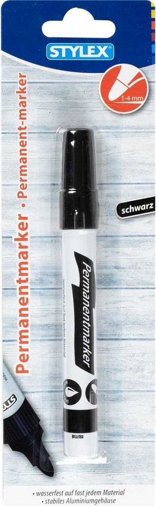 STYLEX Permanent-Marker - 1-4 mm - schwarz