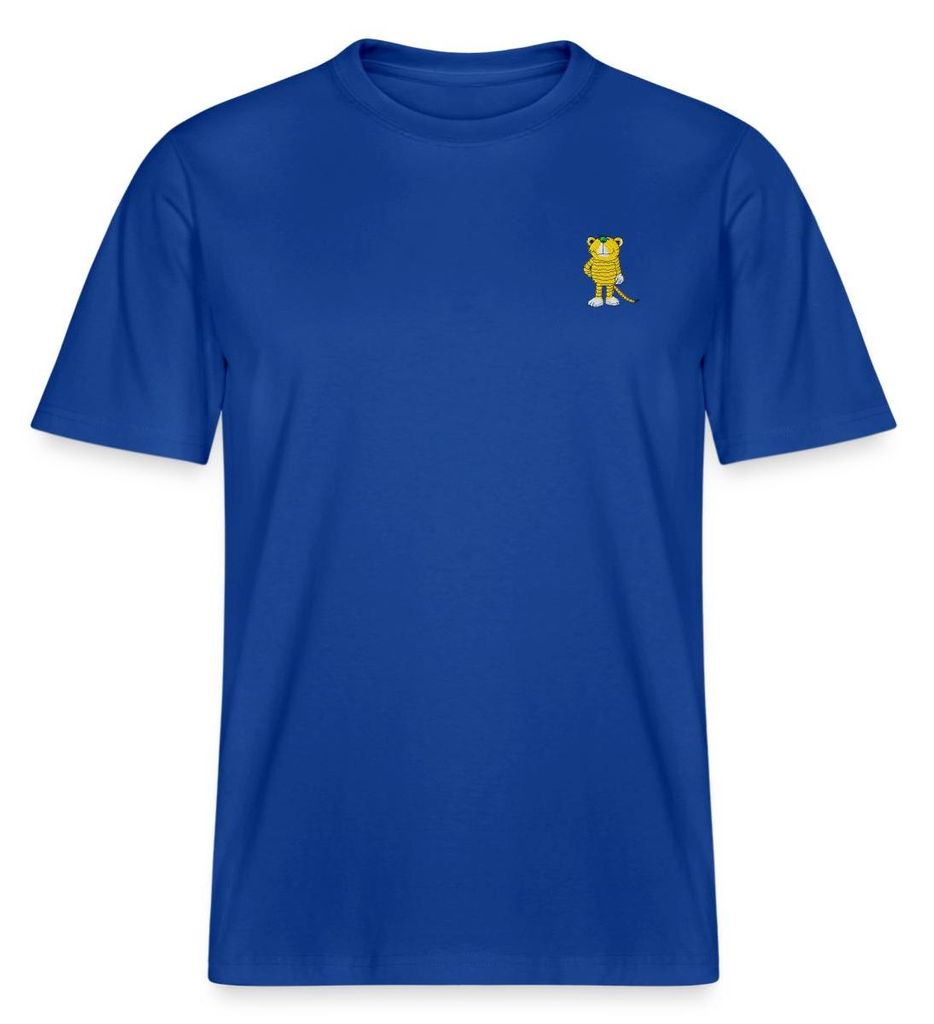 Spreadshirt Janosch Kleiner Tiger Stick Relaxed Fit Uni T-Shirt, L, Dunkelblau