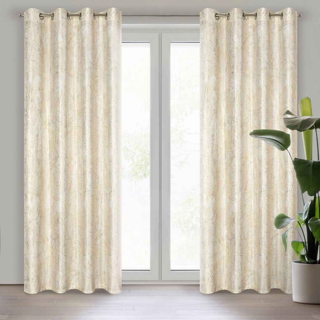 Vorhang MALIA creme 140x250 cm Ösen Ösenvorhang