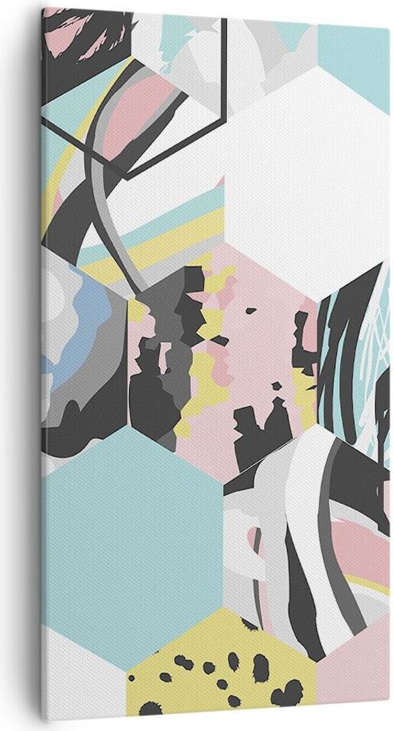 Bild auf Leinwand - Leinwandbild - Abstraktion modern - 55x100cm - Wand Bild - Wanddeko - Leinwanddruck - Bilder - Kunstdruck - Wanddekoration - Le...