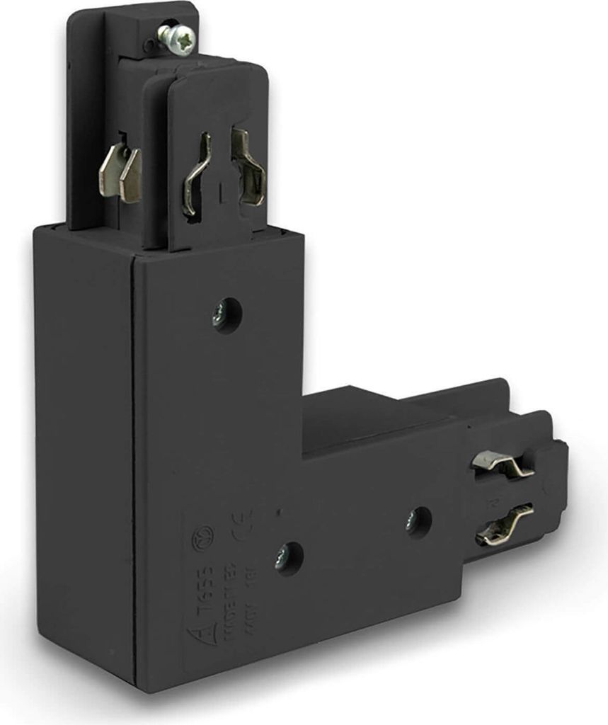 ISOLED 3-Phasen Classic L-Verbinder N-Leiter außen, Schutzleiter innen, schwarz
