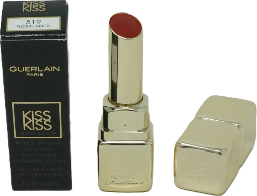 Guerlain KissKiss Shine Bloom 519 Mattone Floreale 3.2g Rossetto Lucido - 1