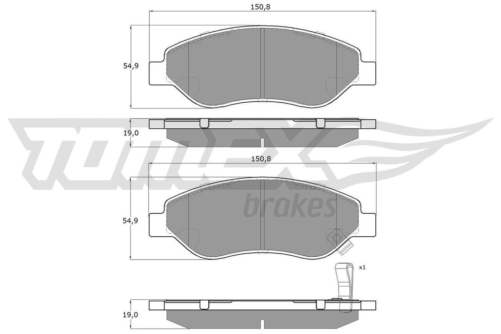 TOMEX brakes Bremsbeläge Satz Vorne Bremsklötze für OPEL Corsa D Schrägheck (S07) TX 14-61