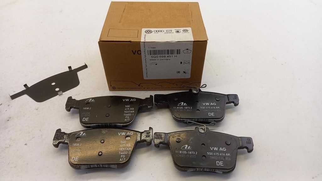 Original SKODA SEAT VW Bremsbeläge hinten 5Q0698451H