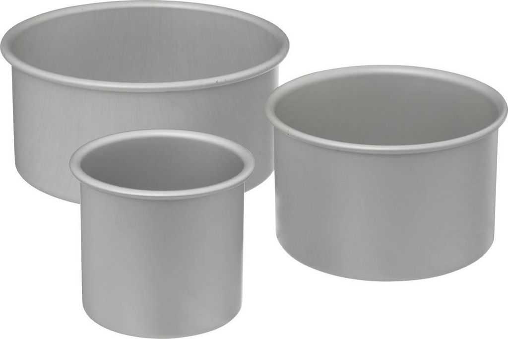 5 five simply smart - 3er-set kuchenformen mit hohem rand aus aluminium