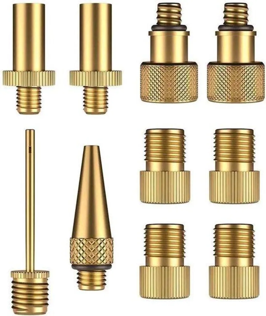 Lot de 10 embouts de gonflage multi-usages pour pompes et vélos de route