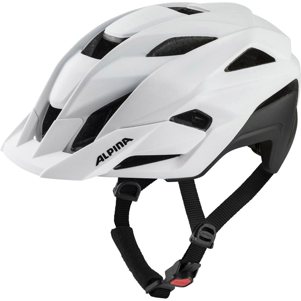 Olympische Sportbekleidung Alpina Sport MTB Helm Stan Mips Tocsen 51-55 Mat White