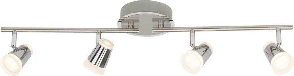 Brilliant LED Deckenleuchte Strahler Stairs Eisen/Chrom 4 x 4,5W 1440lm warmweiß 3000K schwenkbar