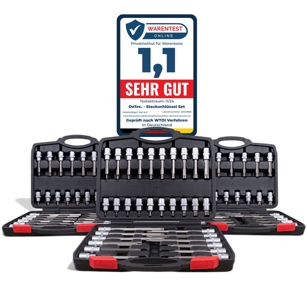 1/2" Steckschlüssel Set 88 tlg. Innenvielzahn Nüsse - Produktbild 