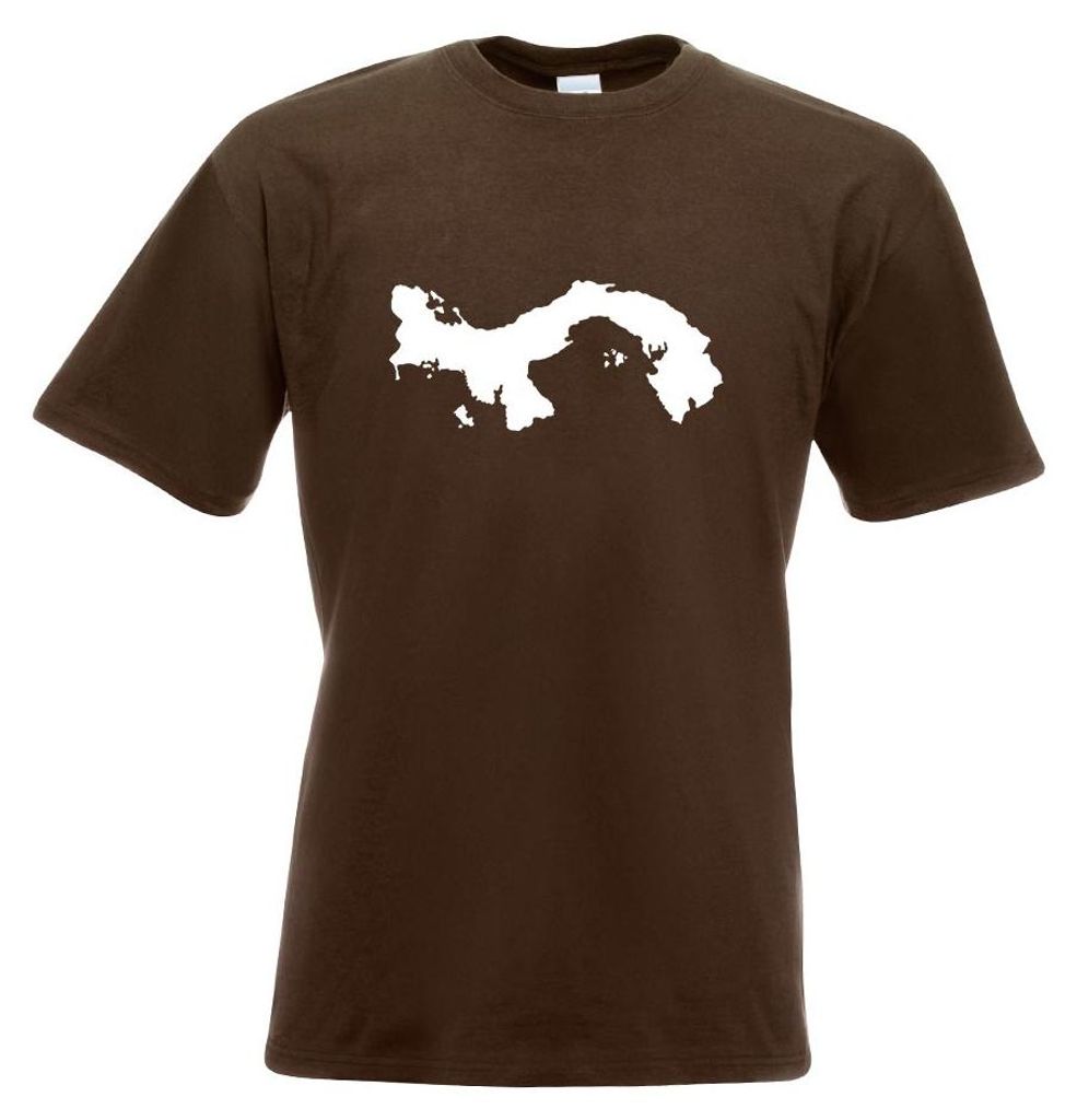 Kiwistar - T-Shirt - Chocolate - Panama Umriss Kontur Herren Funshirt Bedruckt Design Sprüche Spruch Motive - mit Motiv Bedruckt - Funshirt Design...