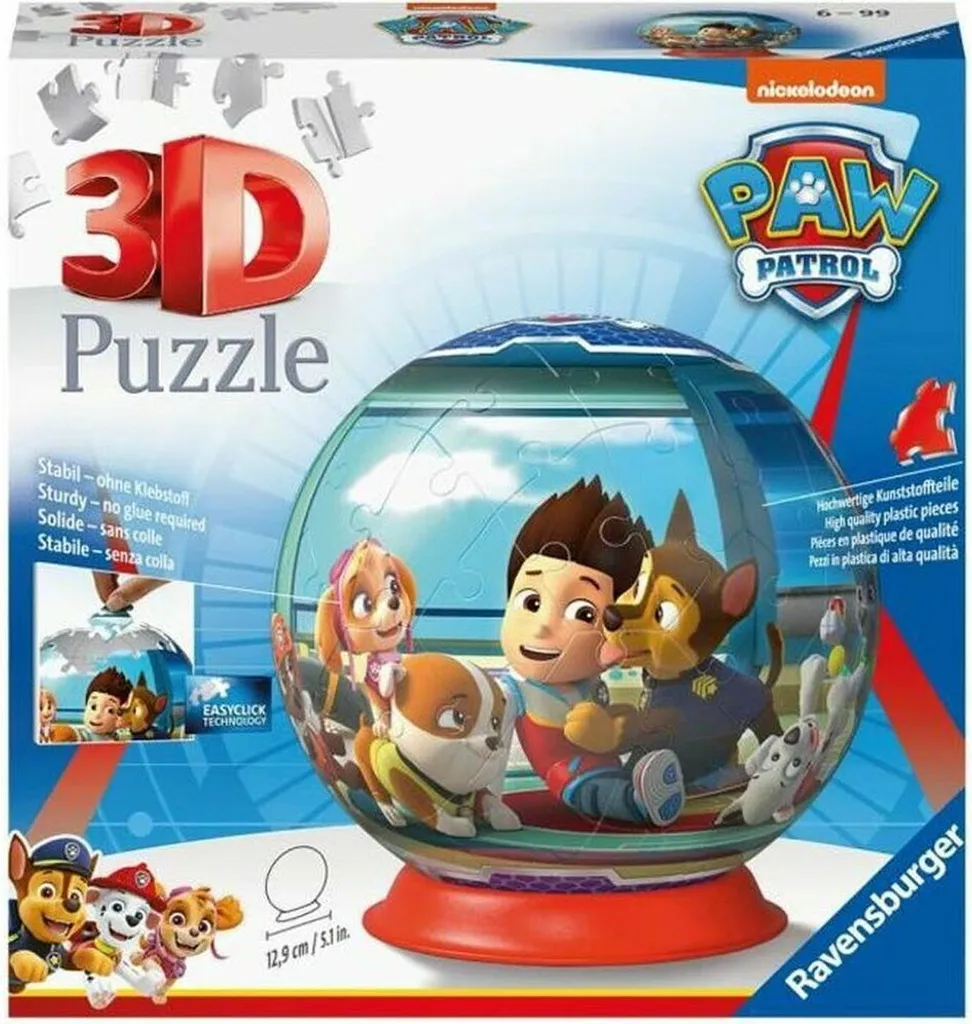 Puzzle 3D Ravensburger Paw Patrol 72 Pièces - Jeu de Construction Enfant