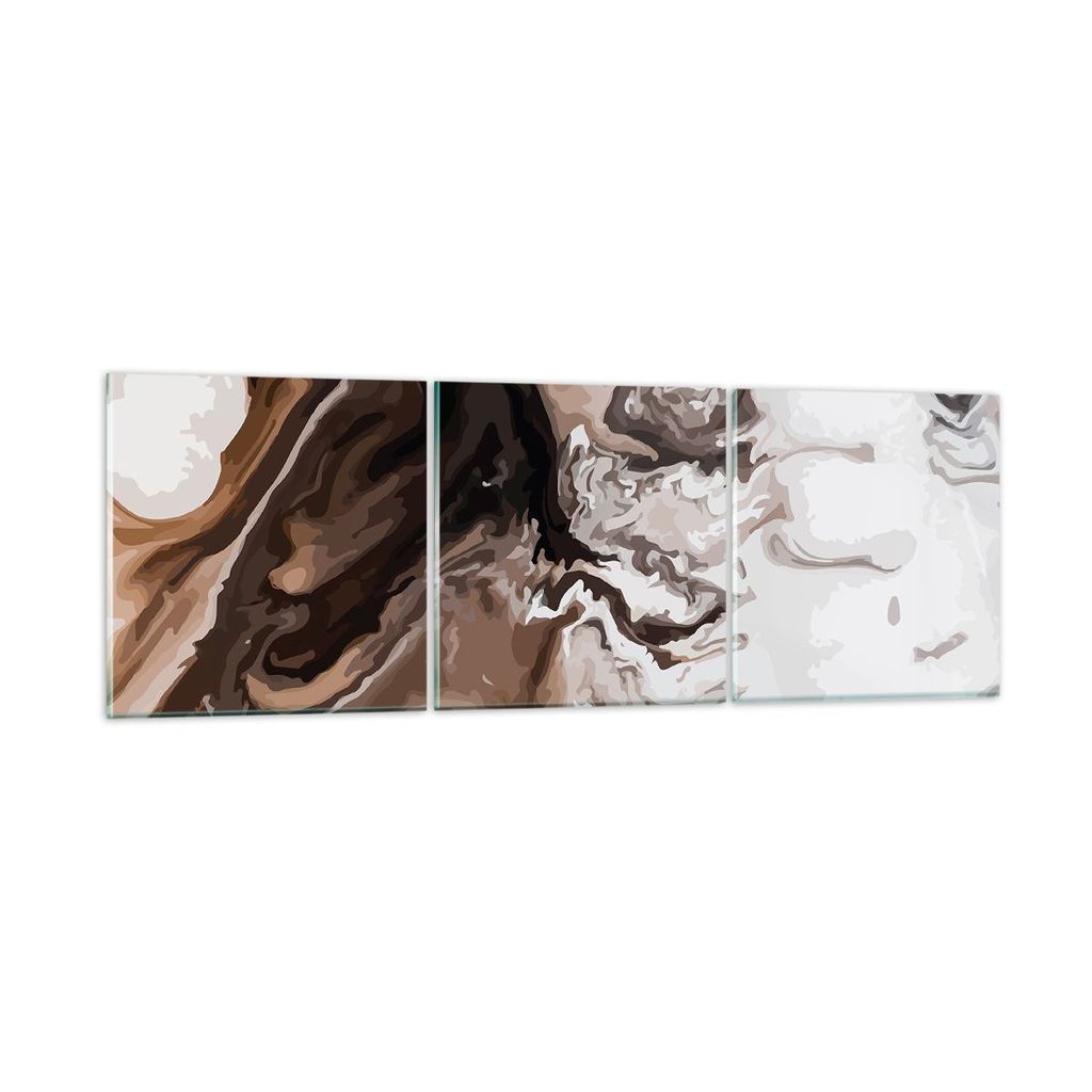Bilder auf glas - Abstraktion modern - 90x30cm - Glasbilder - Wandbilder - Kunstdruck - zum Aufhängen bereit - Wanddekoration aus Glas - Glas Bild...