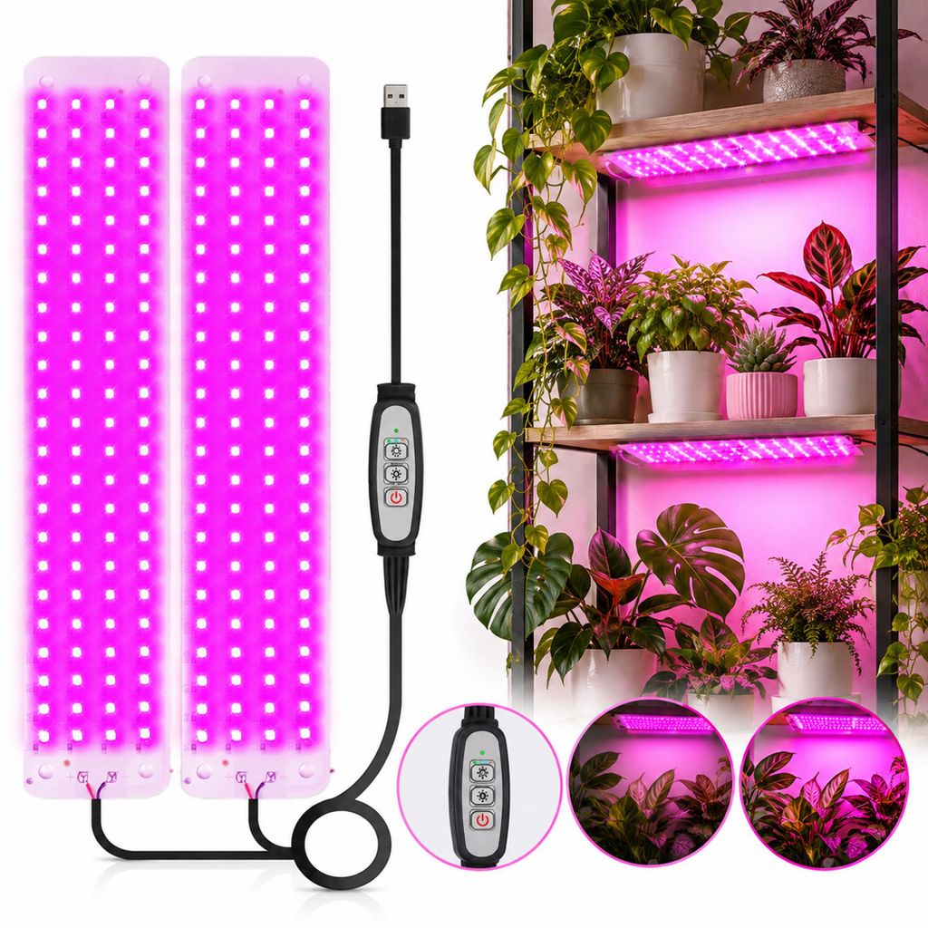 Plantlamp met 192 LED's, volledig spectrum, 5V USB, 2 Productafbeelding 