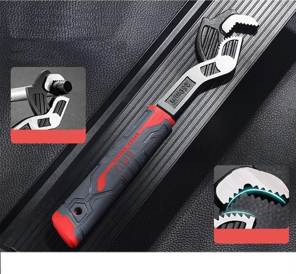 Chiave Regolabile 10 Pollici Professionale INF - Set 2 Pezzi Auto-Serranti - 2