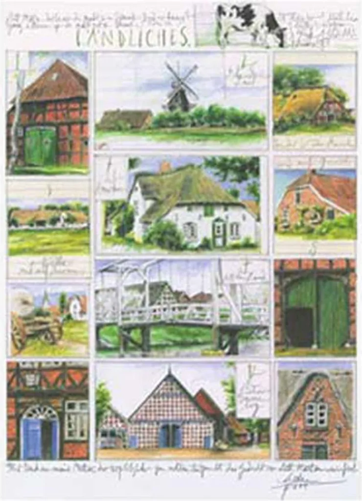 Gerke, Sabine - Stampa d'arte - Rurale + 1 poster di dimensioni 61x91,5 cm