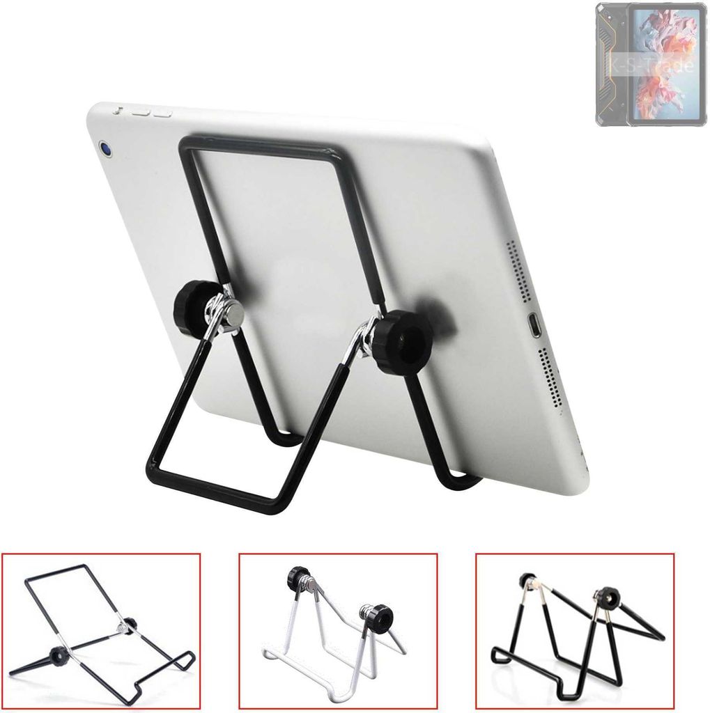 K-S-Trade Tablet-Ständer Tablet-Halterung Tablet-Aufsteller kompatibel mit Doogee R20 faltbarer Tischständer Tablet Halterung