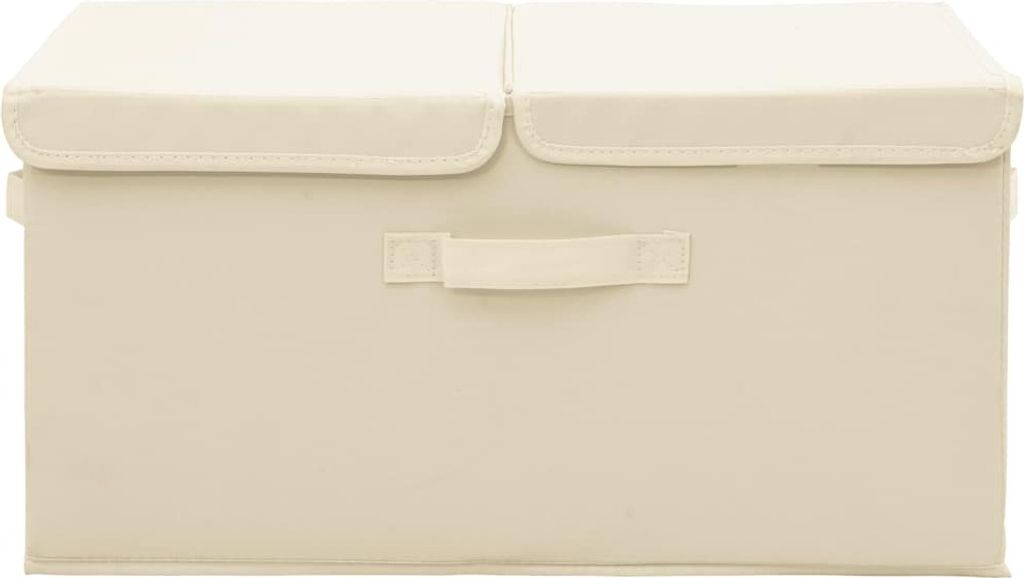 vidaXL Úložné boxy 2 ks látka 50x30x25 cm krémová Obrázok produktu 1