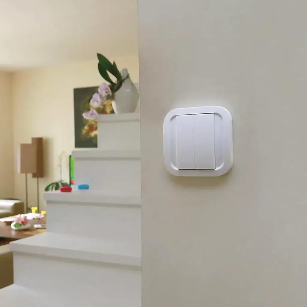 Nodon Interrupteur Mural Zigbee 2 Boutons Blanc pour Maison Connectée - 3