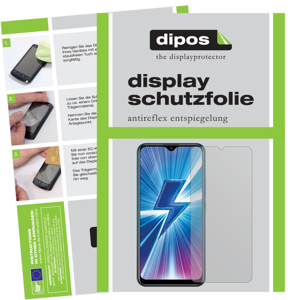 6x Schutzfolie für Vivo Y5 matt Displayschutzfolie Folie Display Schutz dipos