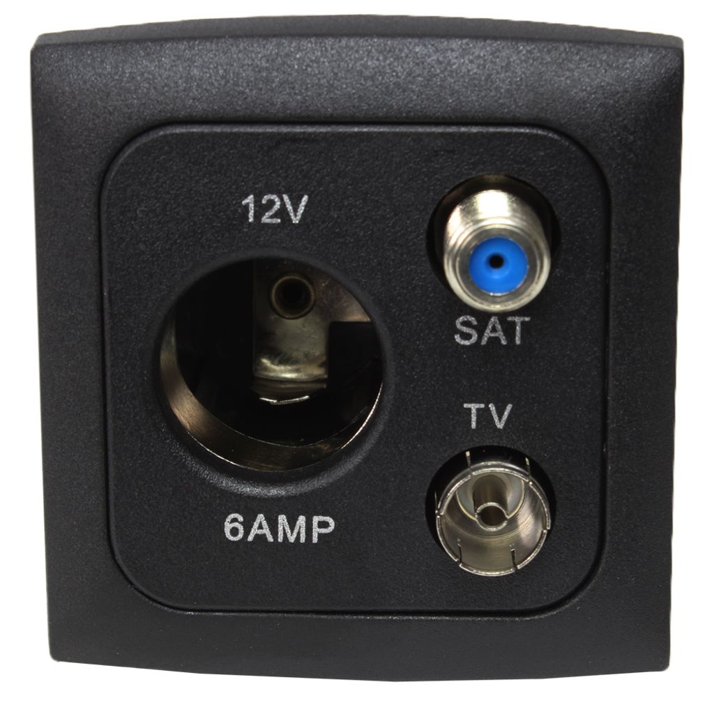 Interrupteur Marchepied 12V C-Line Avec Cadre Et Boîte De Protection – Pour Camping-car, Caravane, Bateau – Noir Anthracite