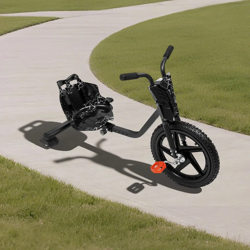 Drift Trike à Roues Lumineuses LED et Siège Baquet de Style Course
