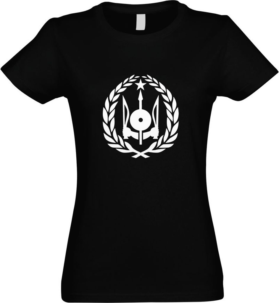 Kiwistar - T-Shirt tailliert - Damen - schwarz - Dschibuti Wappen - mit Motiv Bedruckt - Funshirt Design - Sport - Freizeit - Damen - M