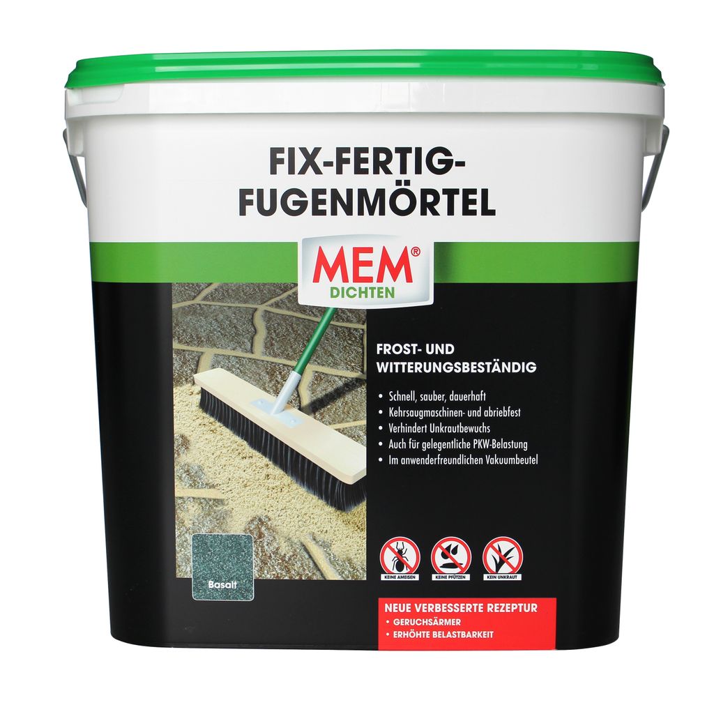 MEM Fix-Fertig-Fugenmörtel 12,5 kg Basalt Produktbild 