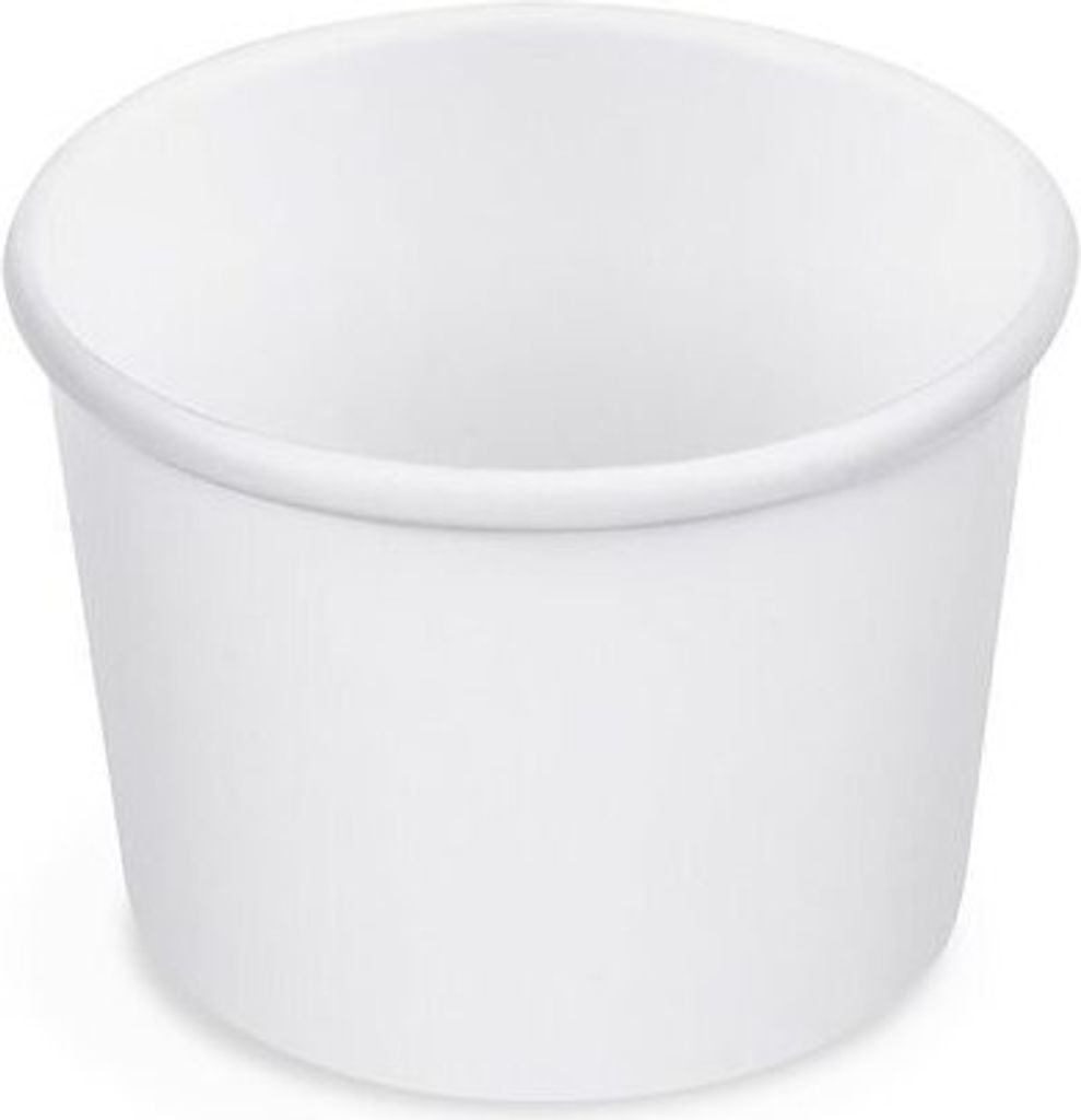 100x Eisbecher aus Papier weiß Ø90mm 250 ml