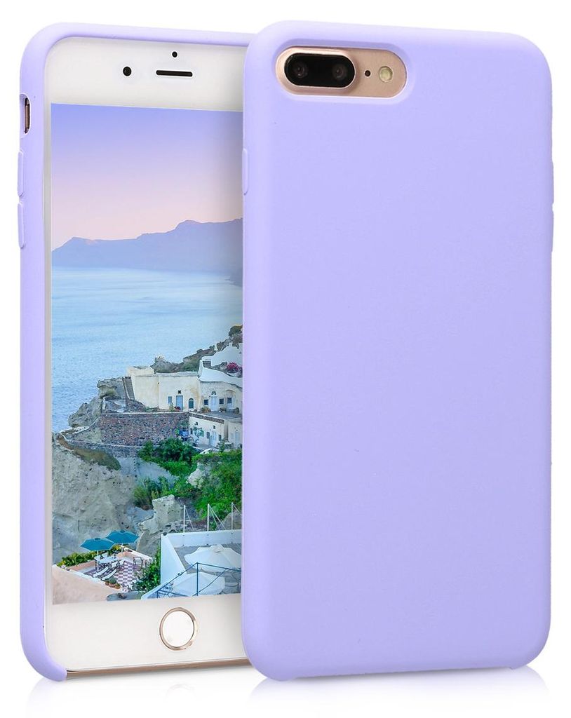 kwmobile Handyhülle für Apple iPhone 7 Plus / iPhone 8 Plus Hülle - Case Silikon - Kabelloses Laden - Schutzhülle Cover in Lavendel