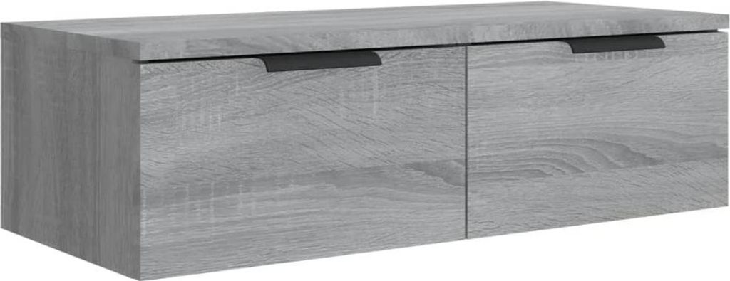 vidaXL Wandschrank Grau Sonoma 68x30x20 cm Holzwerkstoff