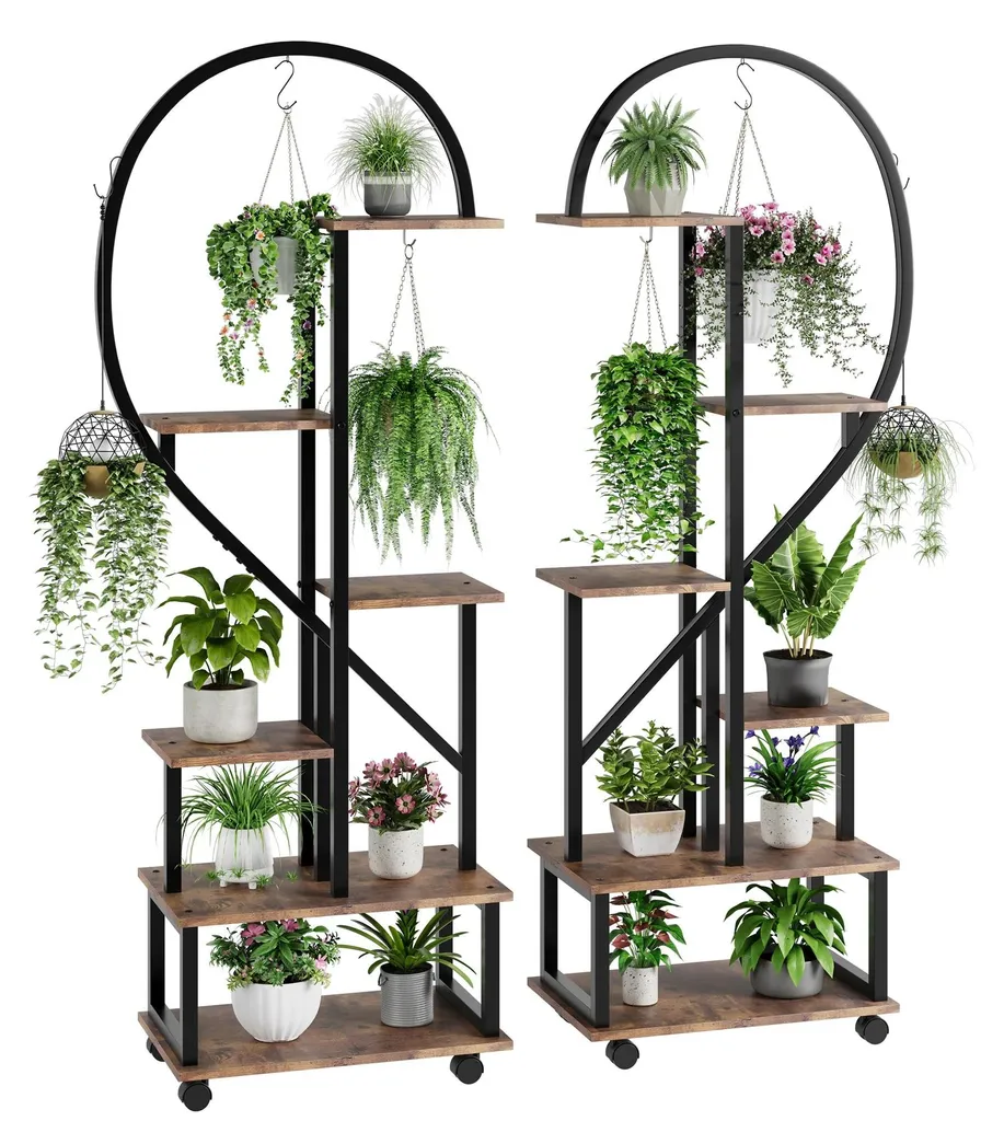 Étagère à Plantes Mobile 172cm - Fini les Pots de Fleurs Encombrants