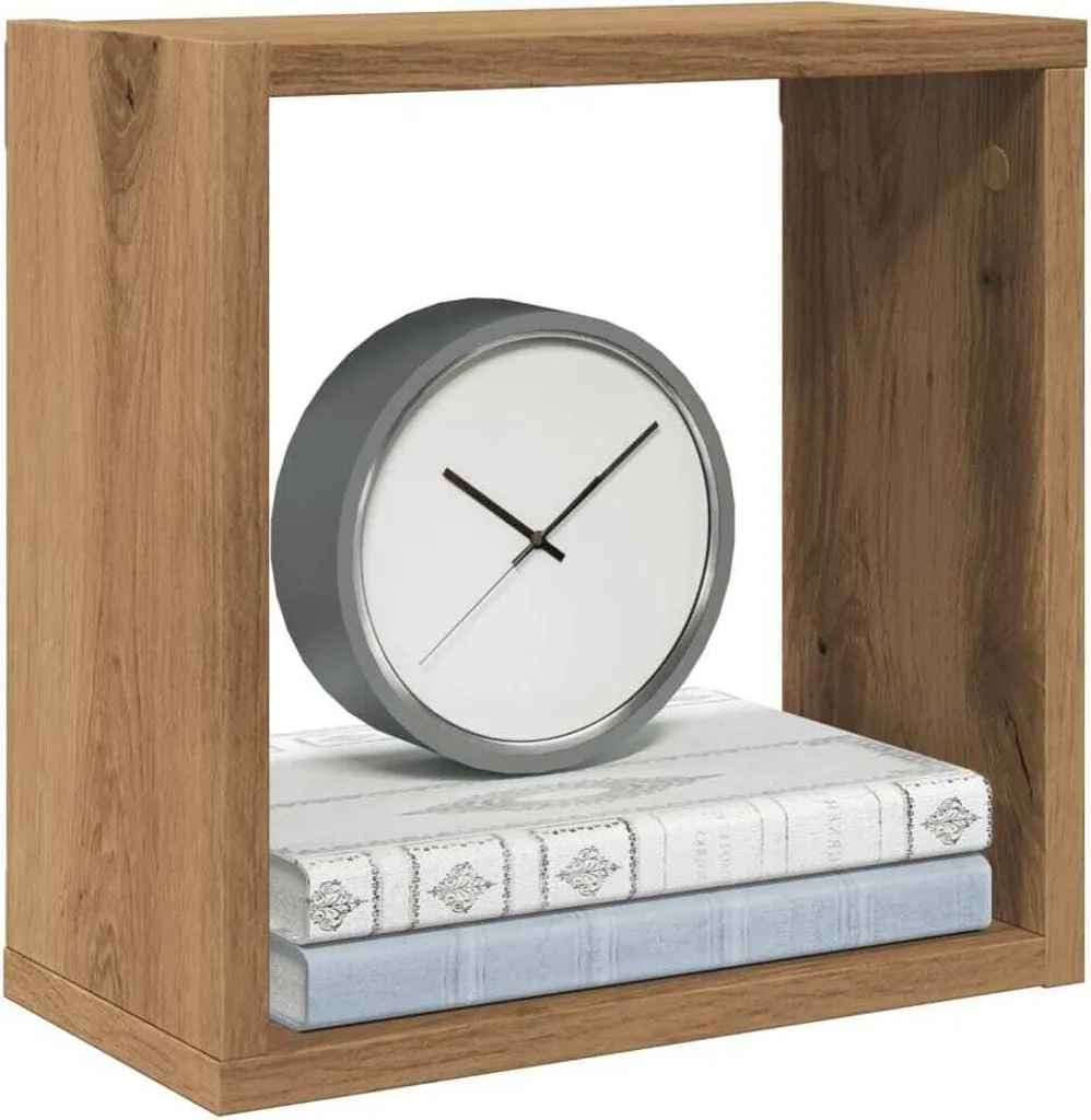 Maison Exclusive Set 6 Mensole Cubo Rovere Artisan 30x15x30