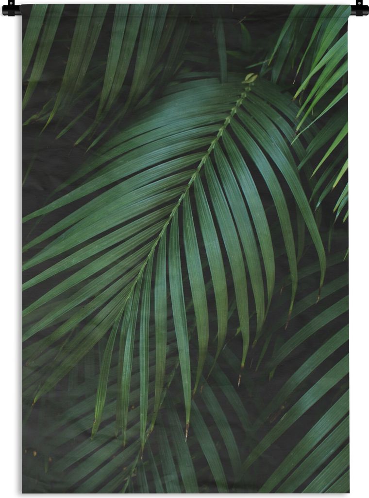MuchoWow Wandteppich Wandbehang Palmenblätter - Palmen - Tropisch 60x90 cm Tapisserie Dekoration Wandtuch - Foto-Teppich - Abwaschbar