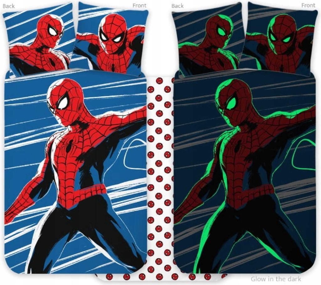 Spiderman Kleinkind Bettbezug Glow in the dark - 100 x 135 cm - Baumwolle