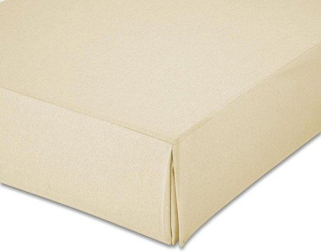 Beige Boxspring mit Volant, 150 cm