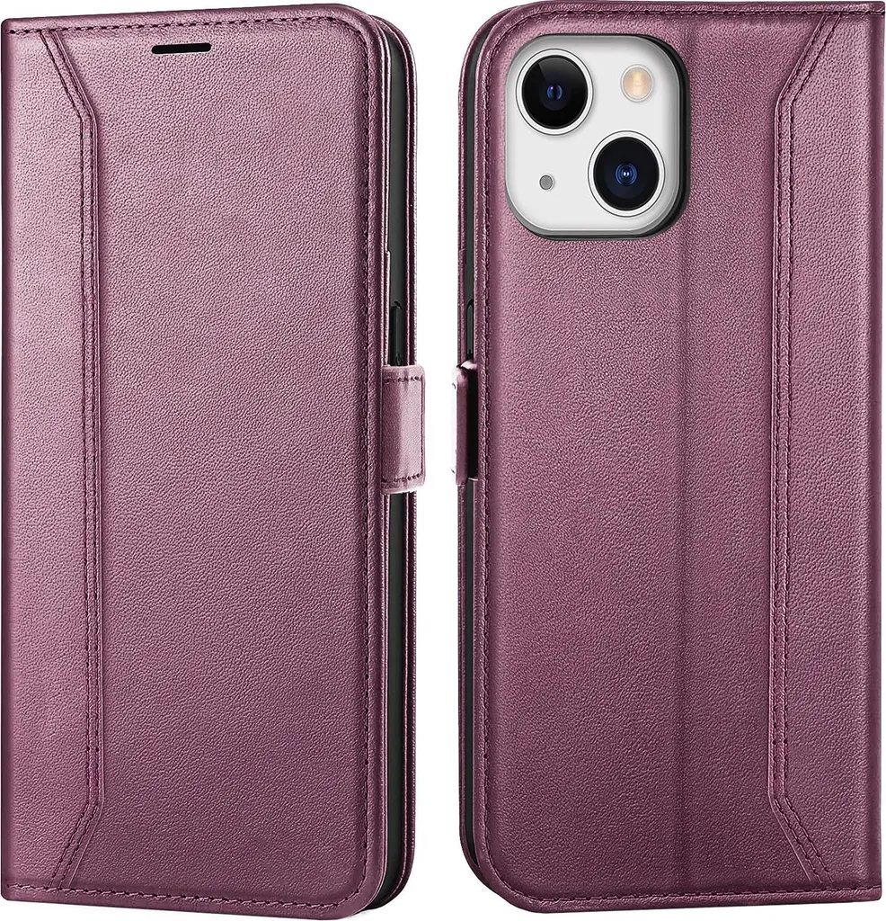 Cover iPhone 13 Blackberry Chic: Custodia Flip Case Elegante e Sottile