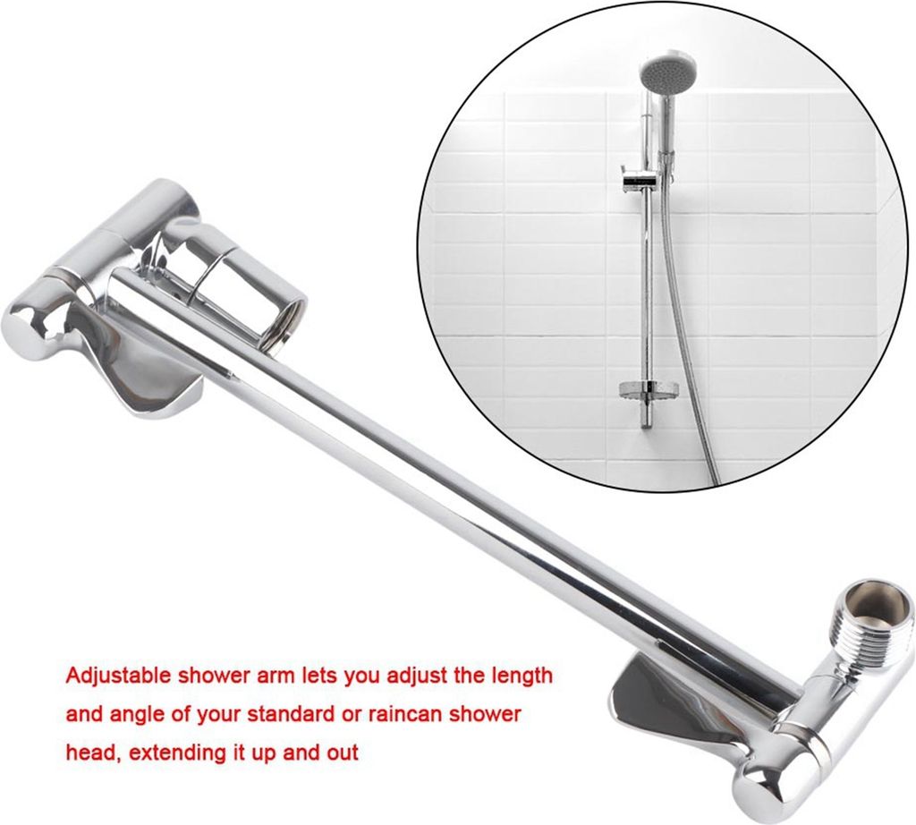 Adjustable Arch Design Shower Extension Arm Wall Mount for Bathroom Showering Head