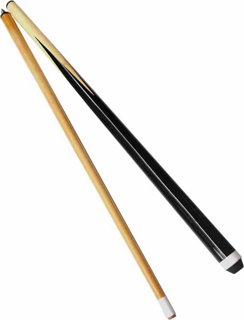 Queue de billard 1/2 en bois blanc avec fourche arrière précise 120cm