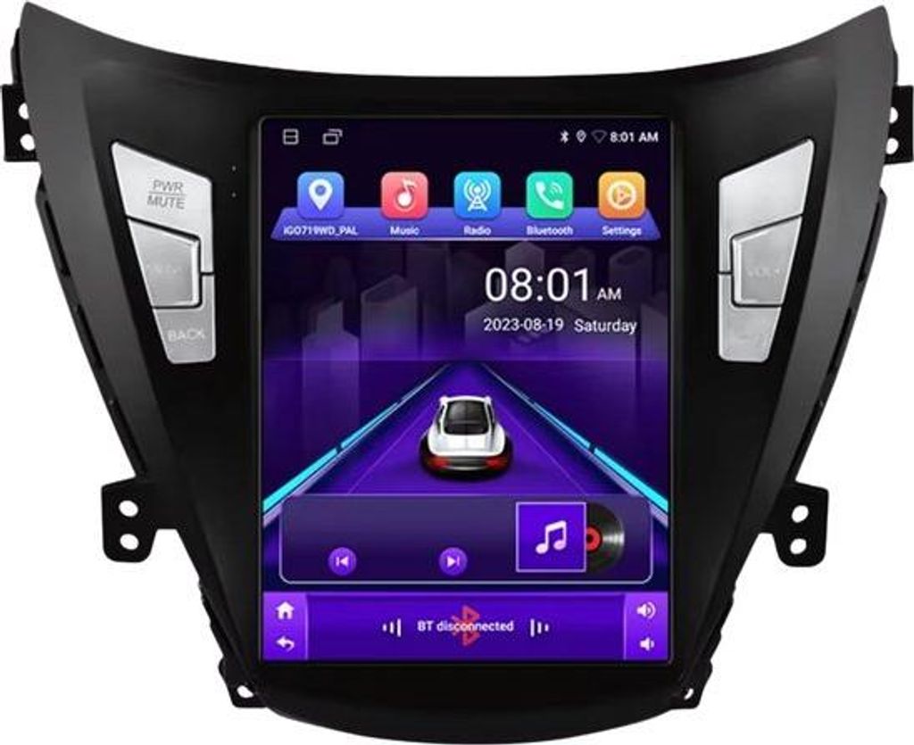 Autoradio mit Bluetooth und CarPlay für Hyundai Elantra Avante i35 (2011–2013) – Kompatibel mit Apple und Android – Stereoanlage – Navigat...