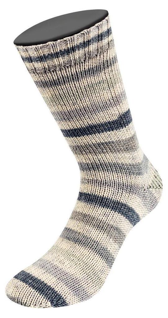 Lana Grossa - Meilenweit 100g Denim Mix Black 4656 silbergrau ecru hellgrau mittelgrau dunkelgrau